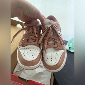 Nike Dunk Low in White & Rose Whisper WNN 6.5